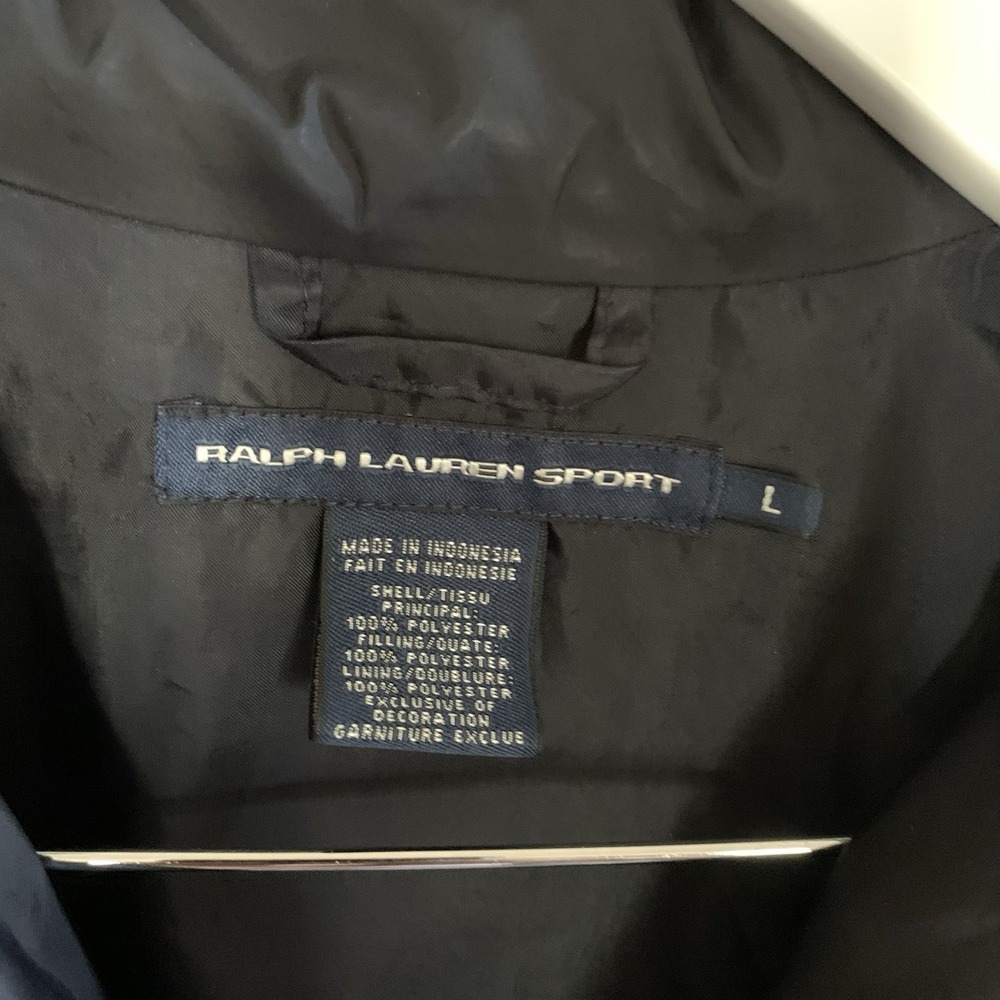 Ralph Lauren Sport Quilted Jacket Diamond Puffer Coat Women's SZ-L Navy Full Zip - Picture 16 of 16